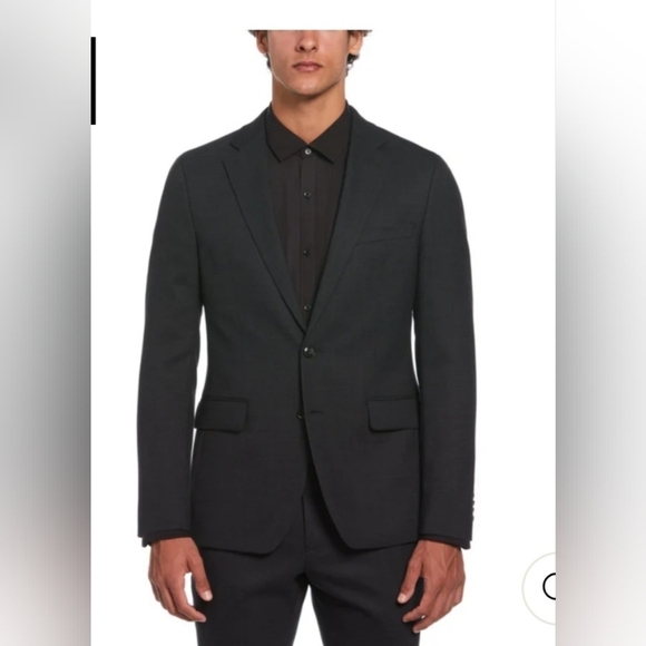 New Original Penguin Men's Black Wool Blend Two Button Suit Jacket 36R - Picture 1 of 8
